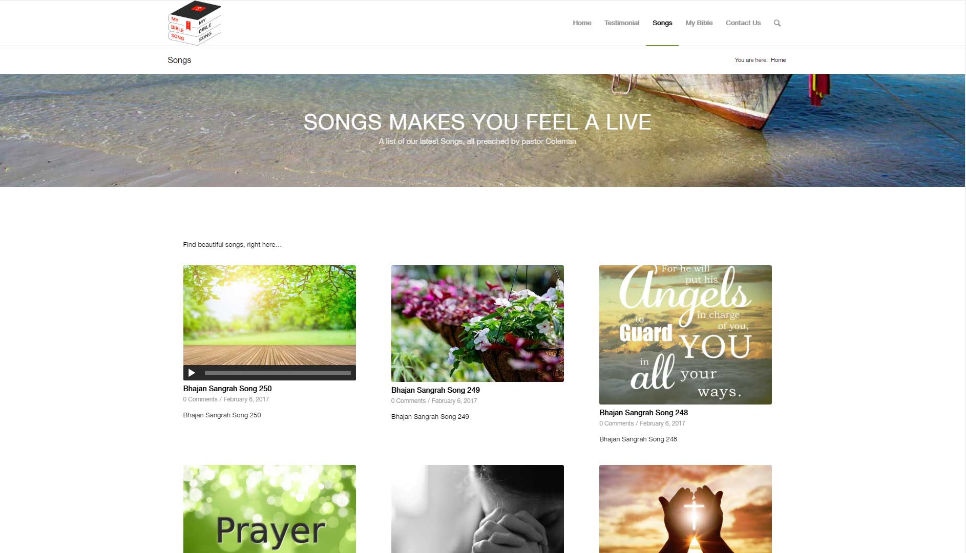 My Bible Song Website